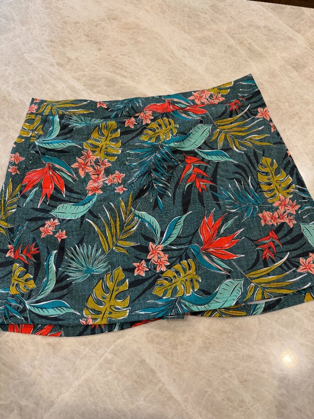 Ripskirt Hawaii Wrap Mini Skirt Size XX-Large Green Tropical Print